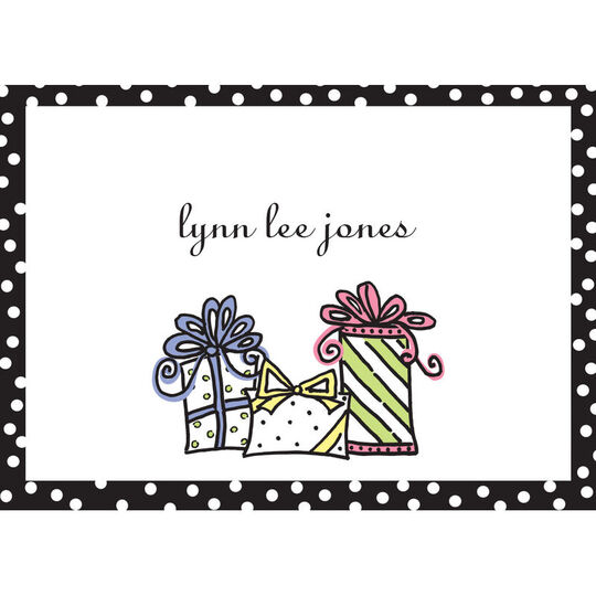 Dotted Edge Black Flat Enclosure Cards